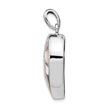 Sterling Silver Rhodium-plated Mother of Pearl Ash Holder Pendant — alternate view