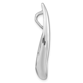 Sterling Silver RH-plated Brushed and Polished Fancy Slide — alternate view