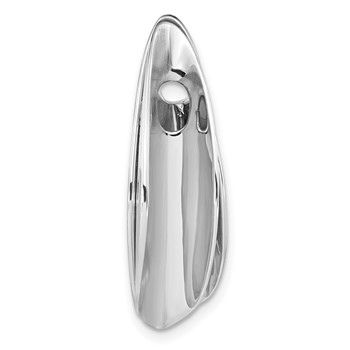 Sterling Silver RH-plated Brushed & Polished 2 Piece Pendant — alternate view