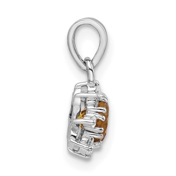 Sterling Silver RH Polished Citrine and Topaz Pendant — alternate view