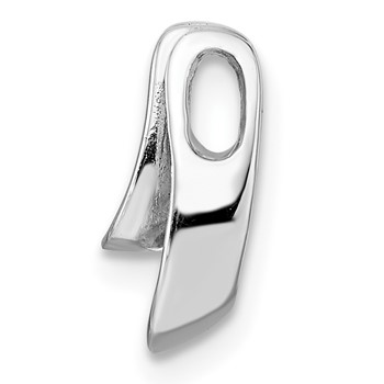 Sterling Silver RH Polished CZ Chain Slide — alternate view