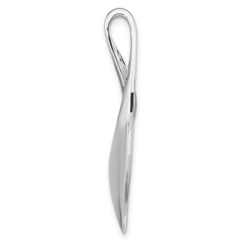 Sterling Silver RH-plated Brushed & Polished Fancy Chain Slide — alternate view
