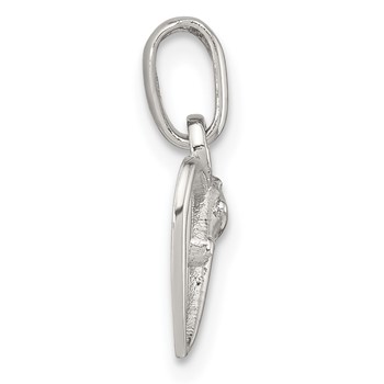 Sterling Silver Rhodium-plated Open Heart Horse Head Pendant — alternate view