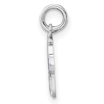 Sterling Silver RH-plated Enameled Ice Cream Cone Children's Pendant — alternate view