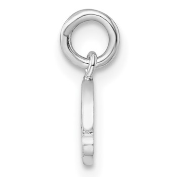 Sterling Silver RH-plated Polished and Enameled Rainbow Children's Pendant — alternate view