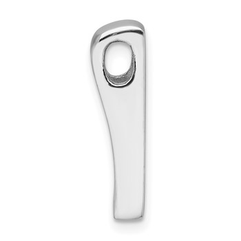 Sterling Silver Rhodium-plated CZ Chain Slide Pendant — alternate view