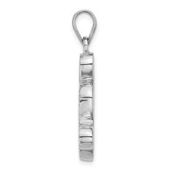 Sterling Silver Pink Shell Teardrop Pendant — alternate view