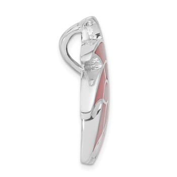 Sterling Silver Pink Shell Sun Design Slide — alternate view