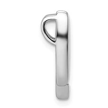 Sterling Silver Rhodium-plated CZ Chain Slide Pendant — alternate view