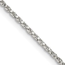 Image of Sterling Silver 1.25mm Twisted Box Chain