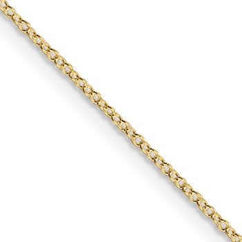 Gold Plated Sterling Silver 1.10mm Cable Chain