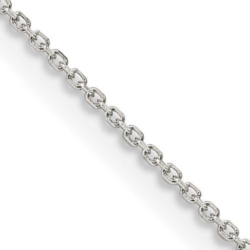 Sterling Silver 1mm 8 Sided D/C Cable Chain w/4in ext.