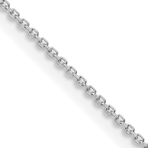 Sterling Silver Rhodium-plated 1mm 8 Sided D/C Cable Chain