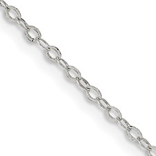 Sterling Silver Thin Cable Chain 1mm Solid 925 Rolo Link New Necklace