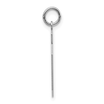 Sterling Silver Polished & Lasered Medium Number 07 w/Top Charm — alternate view