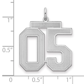 Sterling Silver Large Satin Number 5 W/Top — alternate view