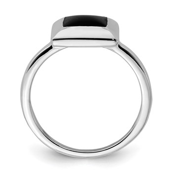 Sterling Silver Onyx Ring — alternate view