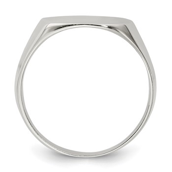 Sterling Silver 14x15mm Closed Back Signet Ring — alternate view