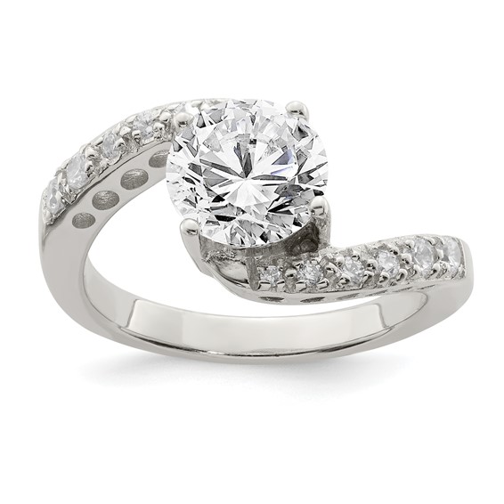 Sterling Silver CZ Ring - Quality Gold