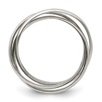 Sterling Silver Triple Intertwining Ring — alternate view