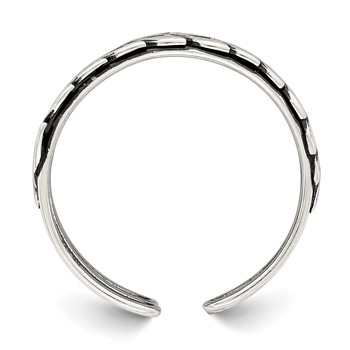 Sterling Silver Antiqued Fancy Toe Ring — alternate view