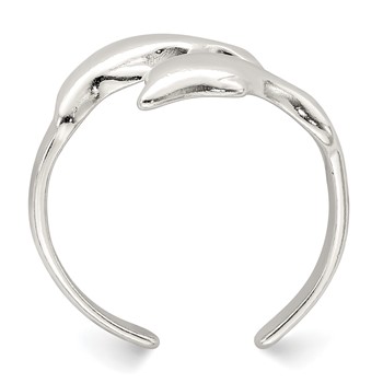 Sterling Silver Dolphin Toe Ring — alternate view
