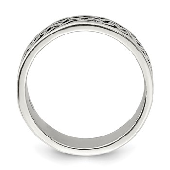 Sterling Silver Weave Design Ring — alternate view