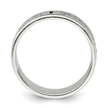 Sterling Silver Cross & Weave Design Ring — alternate view