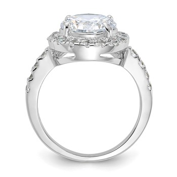 Sterling Silver Rhodium-plated CZ Ring — alternate view