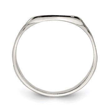 Sterling Silver 11x14mm Solid Back Signet Ring — alternate view