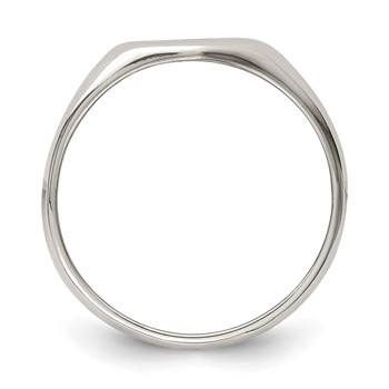 Sterling Silver Heart Signet Ring — alternate view