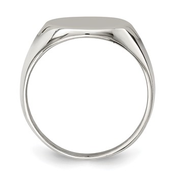 Sterling Silver 17x13mm Closed Back Signet Ring — alternate view