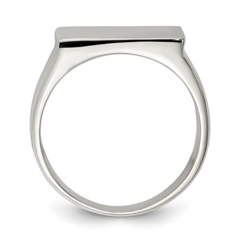 Sterling Silver 19x16mm Closed Back Signet Ring — alternate view