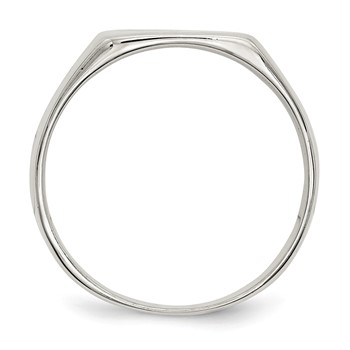 Sterling Silver 11x12mm Closed Back Signet Ring — alternate view