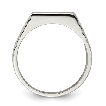 Sterling Silver 6x11mm Open Back Signet Ring — alternate view