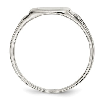 Sterling Silver 11x11mm Open Back Signet Ring — alternate view