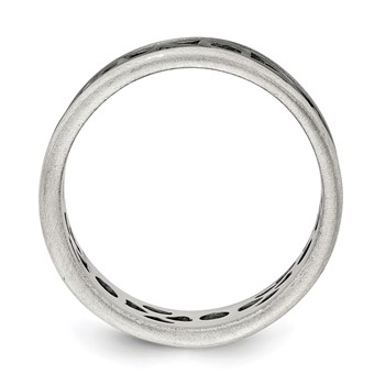 Sterling Silver X&O Design Ring — alternate view