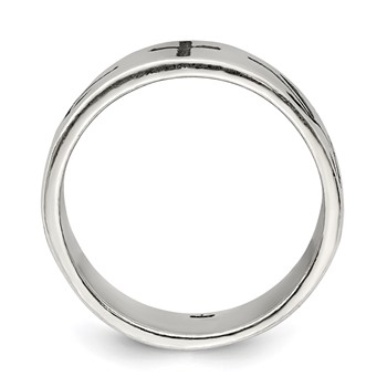 Sterling Silver Antique Cross Design Ring — alternate view