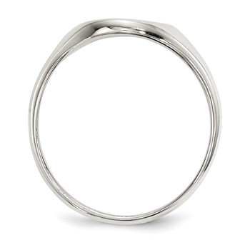 Sterling Silver 13x10mm Closed Back Signet Ring — alternate view