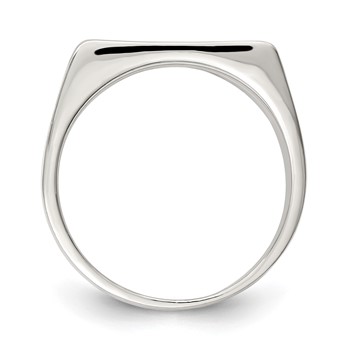 Sterling Silver 11x15mm Closed Back Signet Ring — alternate view