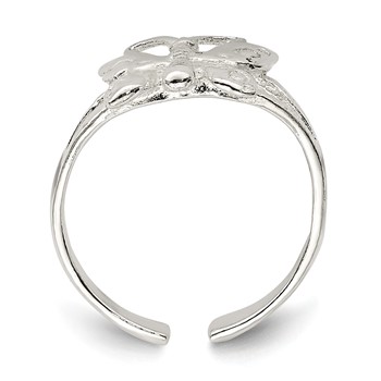 Sterling Silver Polished Fancy Toe Ring — alternate view