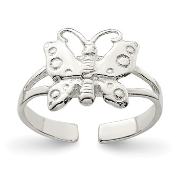 Sterling Silver Polished Fancy Toe Ring