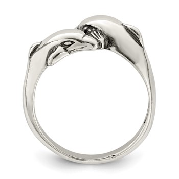 Sterling Silver Dolphin Ring — alternate view