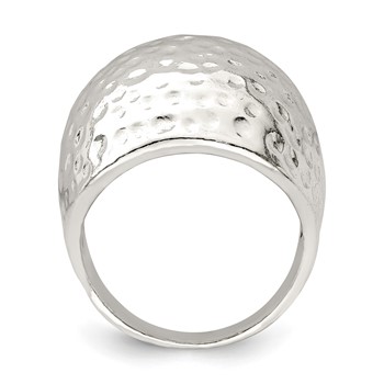 Sterling Silver Textured Dome Ring — alternate view