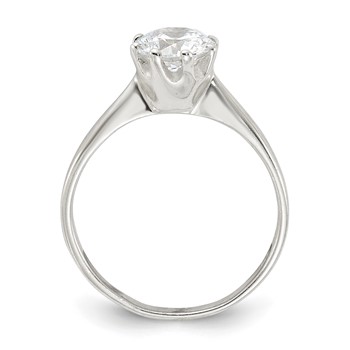 Sterling Silver Polished CZ Ring — alternate view