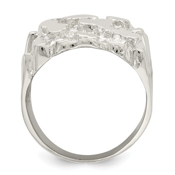 Sterling Silver Men's Nugget Ring — alternate view