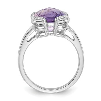 Sterling Silver Amethyst Ring — alternate view