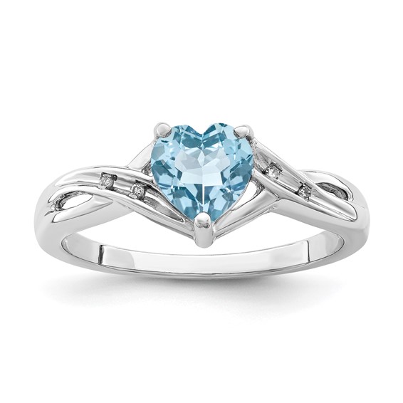 Topaz heart sale ring