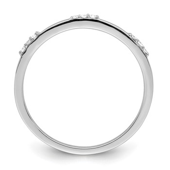 Sterling Silver Rhodium Plated Diamond Ring — alternate view