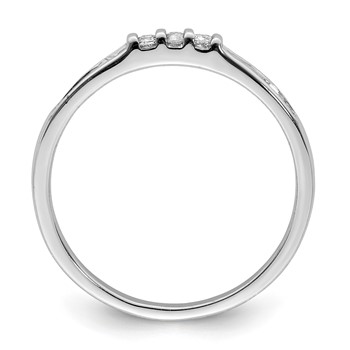 Sterling Silver Rhodium Plated Diamond Ring — alternate view